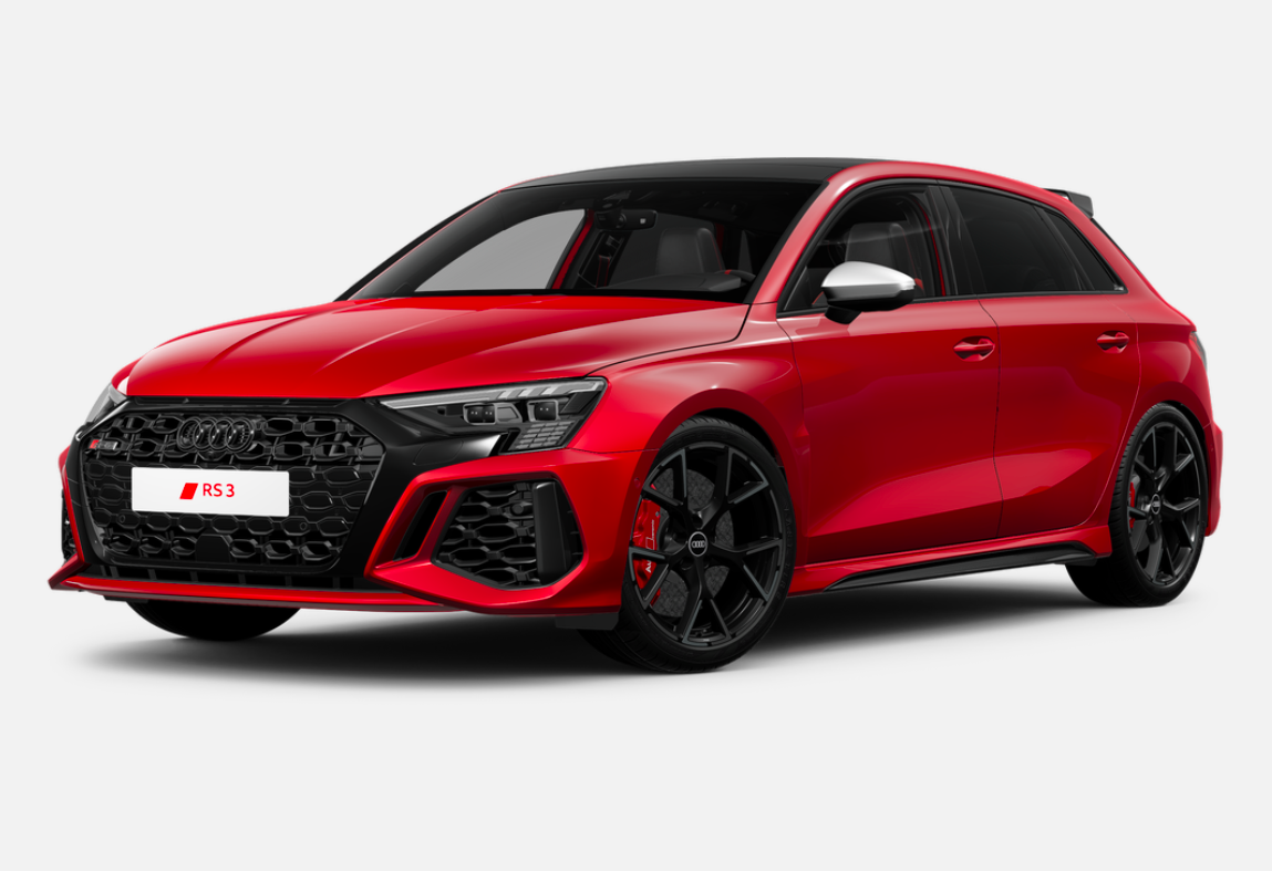 AUDI RS3 sportback QUATTRO S-tronic 2.5 TFSI | nové auto do výroby | přímo od autorizovaného prodejce | nový model | super cena | max výbava | online nákup | červená metalíza | autoibuy.com